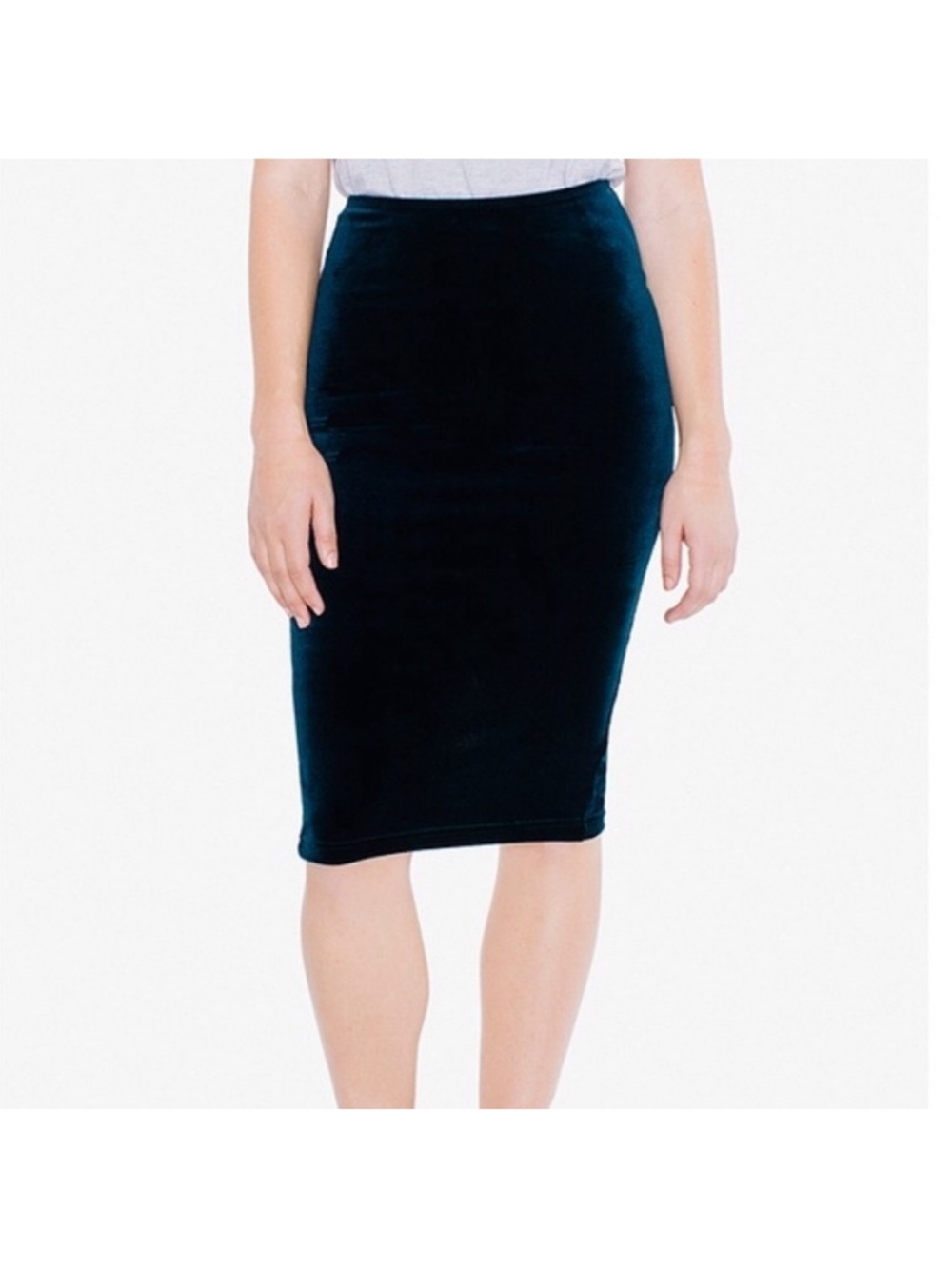 American Apparel Black velvet skirt